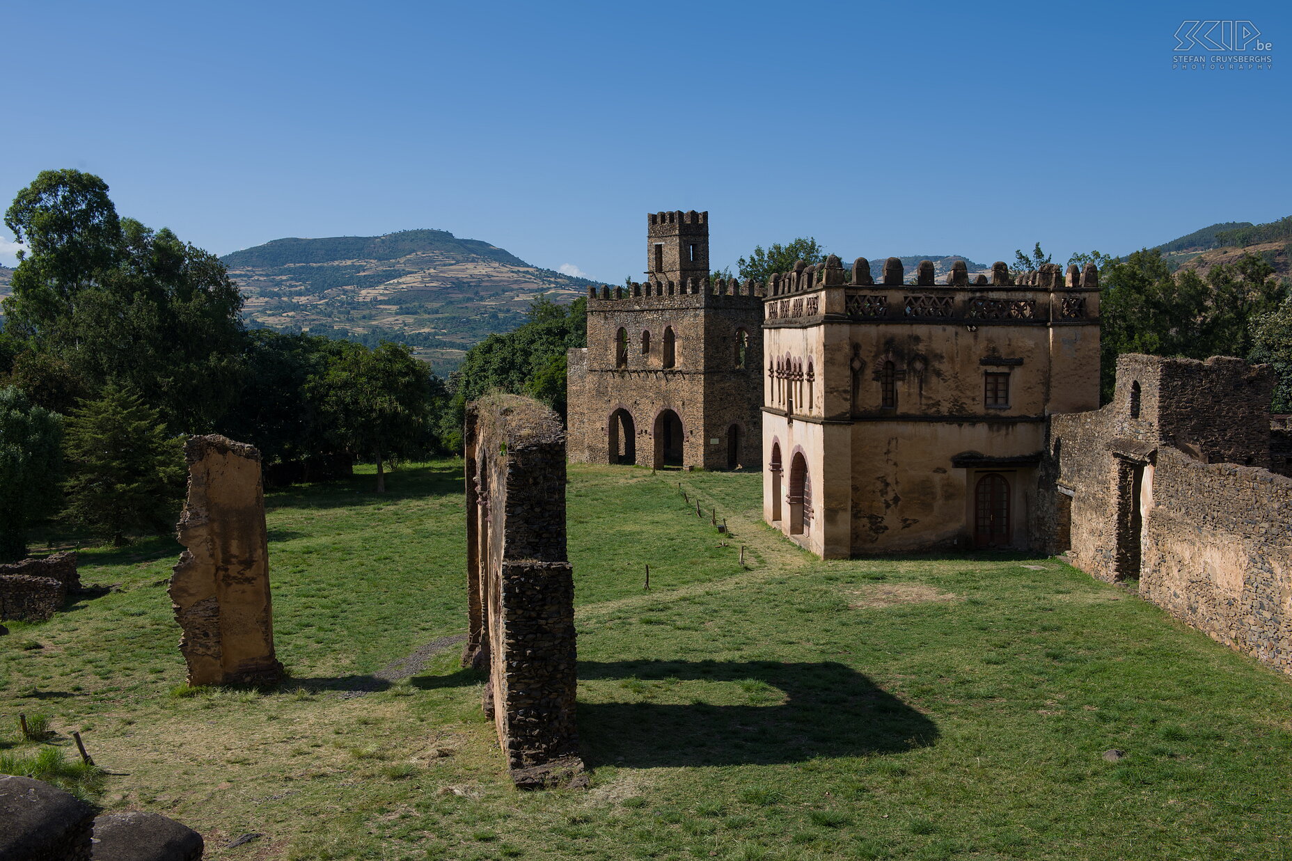 Gondar - Paleis van Fasiladas De paleizen staan bekend als Fasil Ghebbi. Stefan Cruysberghs